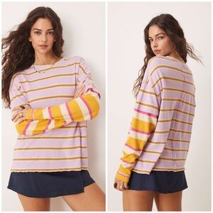 𝓯𝓹 Free People ~ Nina striped long sleeve top